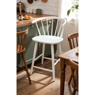 Sunvega Black Contemporary Spindle Back Counter Height Stool Chair Set