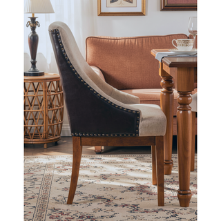 Sunvega Brown Finish Rectangular Dining Table with Thick Acacia Wood Top