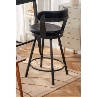 Sunvega Contemporary 360-Degree Swivel Pub Height Chairs with Padded Seats and Backs