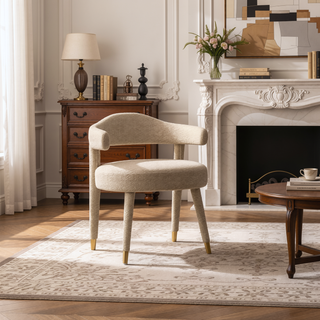 Sunvega Mid-Century Modern Accent Chair with Upholstered Legs for Living Room