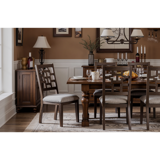 Sunvega Ladderback Side Chair with Upholstered Seat in Rustic Gray Finish
