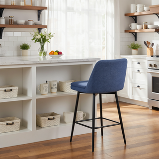 Sunvega Counter Height Swivel Bar Stools Set of 2 with Upholstered Seat and Back