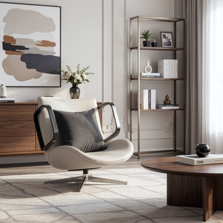 Sunvega Modern Leatherette and Velvet Upholstered Dining Armchair for Dining Room