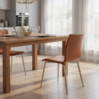 Sunvega Mason Contemporary Upholstered Chair with Swivel Seat and Stainless Steel Base