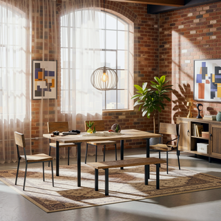 Sunvega Reclaimed Gray Wood Finish Dining Chairs with Silver Nail Head Detailing