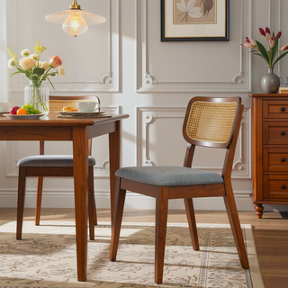 Sunvega Orange Velvet Dining Chair Set of 2 with Armless Design and Solid Wood Frame