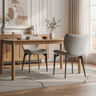 Sunvega Modern PU Leather Dining Chairs Set of 2 with Carbon Steel Frame for Kitchen