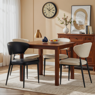 Sunvega Ergonomic Dining Chair with Curved Backrest for Comfortable Minimalist Design