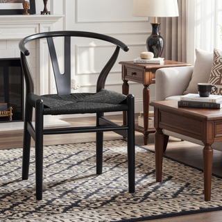 Sunvega Solid Wood Wishbone Dining Chairs Mid Century Modern for Beach House Fully Assembled
