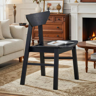 Sunvega Modern Contemporary Black Finish Rectangular Wooden Dining Table