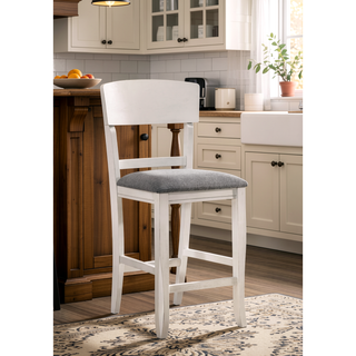Sunvega Modern Gray Rubber Wood Dining Table with Two Built-in Storage Shelves