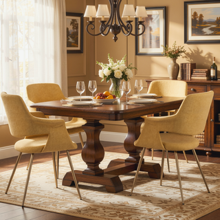 Sunvega Glam Art Deco Chair with Gold Metal Legs and Yellow Fabric Upholstery