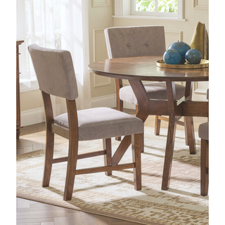 Sunvega Mid-Century Modern Light Oak Finish 52-inch Round Dining Table with X-Base