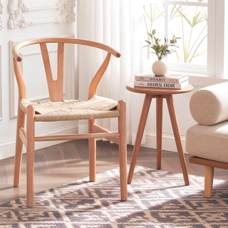 Sunvega Solid Wood Wishbone Dining Chairs Mid Century Modern for Beach House Fully Assembled