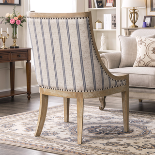 Sunvega Martha Stewart Lily Pond Farmhouse Dining Chair with Nailhead Trim