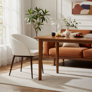 Sunvega Contemporary Faux Leather Chair with Cut Out Design and Metal Legs