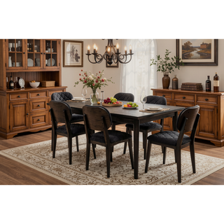 Sunvega 2 Pack Acacia Wood Dining Chairs with 19 Inch Seat Height