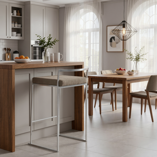 Sunvega Contemporary Stackable Counter Stool with Upholstered Padded Seat and Welded Frame