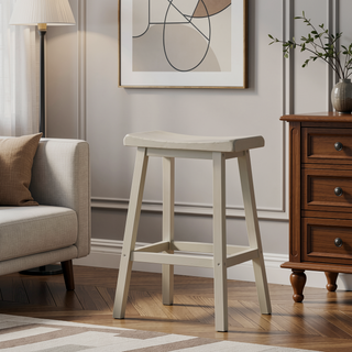 Sunvega Ergonomic Backless Counter Height Stool Set of 2 with Flared Legs