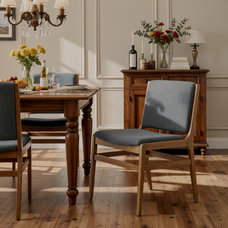 Sunvega Contemporary Upholstered Rubberwood Dining Chair Set of Two for Living Room