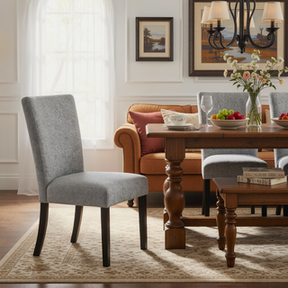 Sunvega Contemporary Fabric Upholstery Dining Bench with Block Legs
