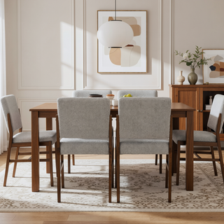 Sunvega Soft Boucle Dining Chairs Set of 2 with High-Density Foam Padding
