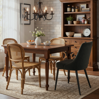 Sunvega Light Grey Curved Back Side Chair Set with Cushioned Seat and Tapered Legs