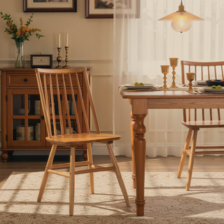 Sunvega Natural Oak Finish Casual Look Dining Table for 6 Kitchen Furniture