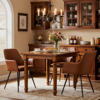 Sunvega Blue Velvet Mid-Back Dining Chairs with Gold Plated Legs for Living Room