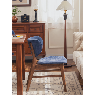 Sunvega Mid-Century Modern Dining Table with Walnut Finish and Sleek Design