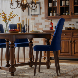 Sunvega Mid-Century Modern Velvet Dining Chair Set of 2 with Solid Wood Frame