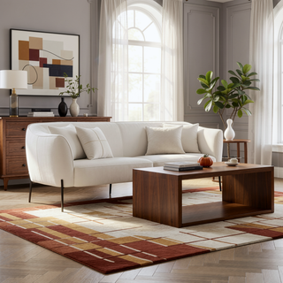 Sunvega Contemporary High Back Cushioned Bucket Accent Chair with Metal Legs
