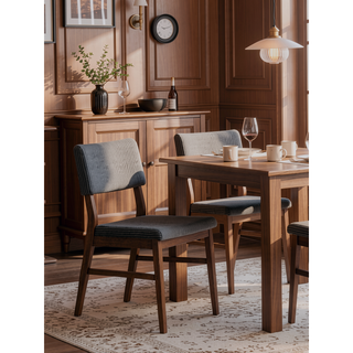 Sunvega Scandinavian Style Dusty Mauve Corduroy Padded Side Chair Set of 2