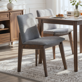 Sunvega Walnut Finish Rectangular Wooden Tabletop Casual Dining Furniture