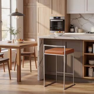Sunvega Contemporary Stackable Counter Stool with Upholstered Padded Seat
