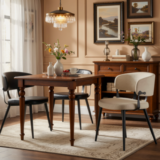 Sunvega Modern Dining Chair with Plush Foam-Filled Seat and Textured Leatherette