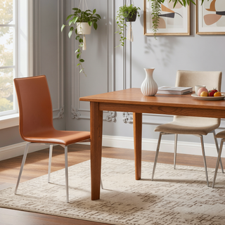 Sunvega Mason Contemporary Upholstered Chair with Swivel Seat and Stainless Steel Base