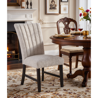 Sunvega Rustic Grey Solid Wood Round Dining Table with Open Shelf Storage