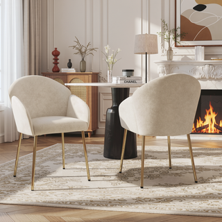 Sunvega Modern Upholstered Dining Chair Set of 2 with Comfortable Seat