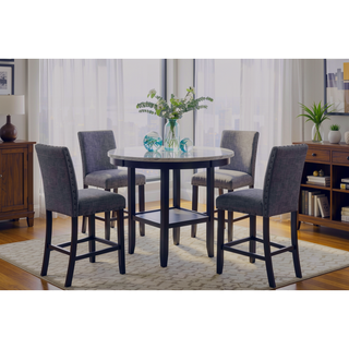Sunvega White Fabric Finish Bar Stool with Nailhead Trim in Transitional Style