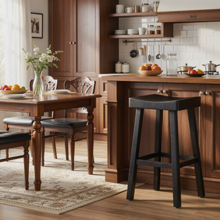Sunvega 4-Piece Counter Height Dining Set with Table and 3 Stools in White and Coffee