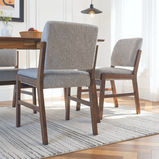 Sunvega Soft Boucle Dining Chairs Set of 2 with High-Density Foam Padding