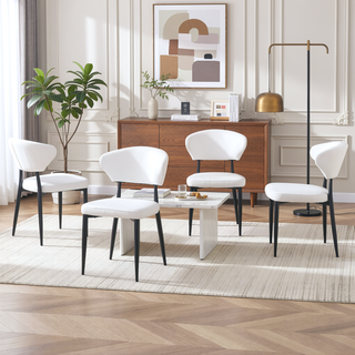 Sunvega Ergonomic Dining Chair with Curved Backrest for Comfortable Minimalist Design