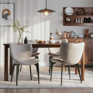 Sunvega Modern PU Leather Dining Chairs Set of 2 with Carbon Steel Frame for Kitchen
