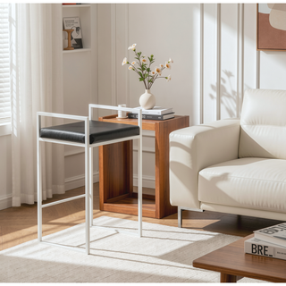 Sunvega Contemporary Stackable Counter Stool with Upholstered Padded Seat