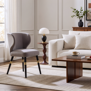 Sunvega Elegant Modern Dining Chair with Criss Cross Gold Metal Base