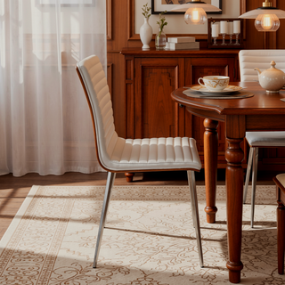 Sunvega Mason Contemporary Dining Accent Chair with Swivel and Faux Leather