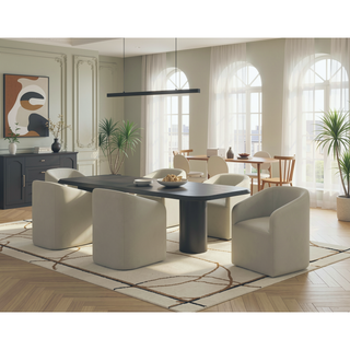 Sunvega Modern Faux Leather Upholstered Dining Armchair for Dining Room