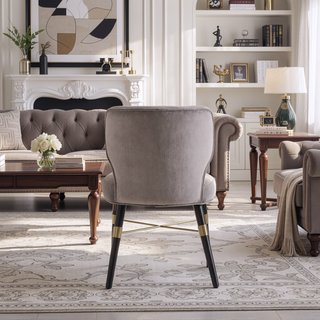 Sunvega Elegant Modern Dining Chair with Criss Cross Gold Metal Base