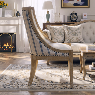 Sunvega Martha Stewart Lily Pond Farmhouse Dining Chair with Nailhead Trim